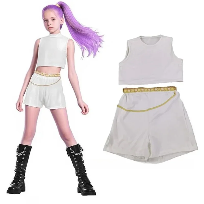 Kids Girls Kpop Demon Hunters Cosplay Costume Rumi Zoey Mira Uniform Suit for Halloween Performance Party Roleplay Outfits - Image 4