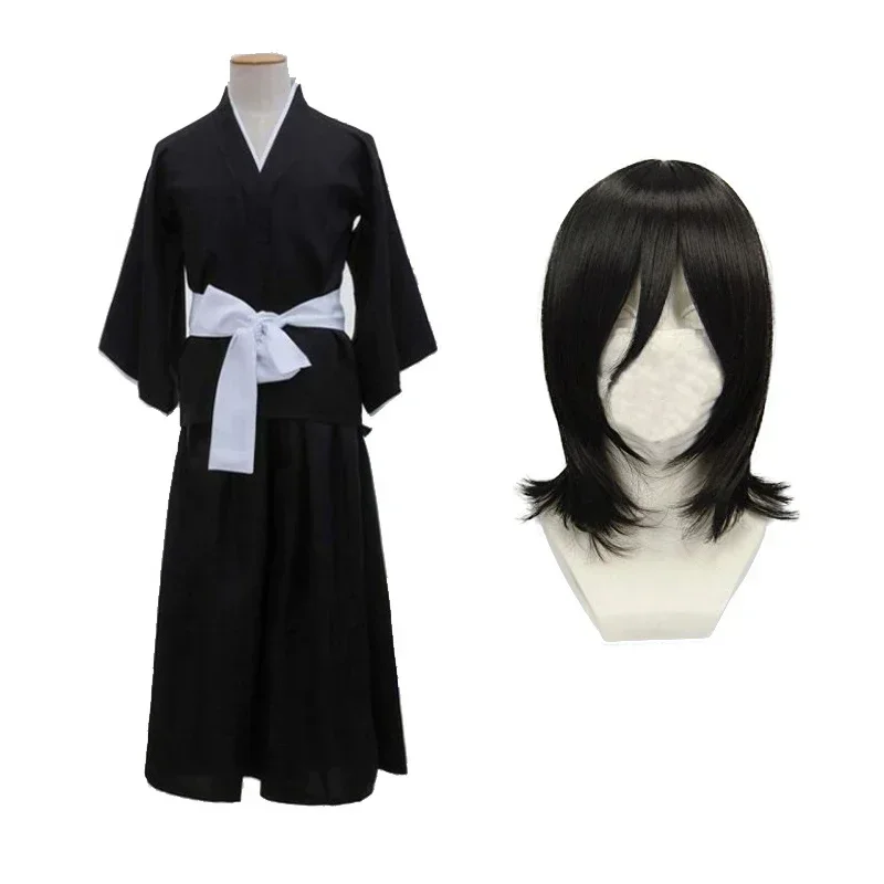 2025 Halloween Anime BLEACH Cos Costume Kuchiki Rukia Shinigami Cosplay Costume Wig Set Halloween for Woman Men Clothes - Image 2