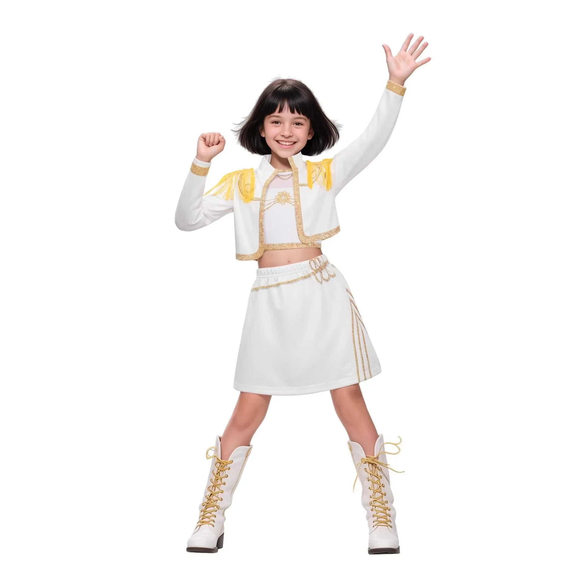 Kids Girls Rumi Zoey Mira Cosplay Stage 3D Print Suit Set K-pop Demon Hunters Costume Performance Children Halloween Party - Image 3