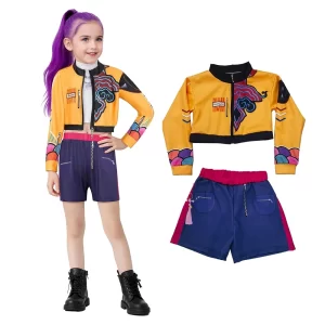 Girls Zoey Cosplay Girl Group Rumi Kids Costume Mira Outfit Favorite Stage Performance Clothes Halloween Animated Movie Dress Up