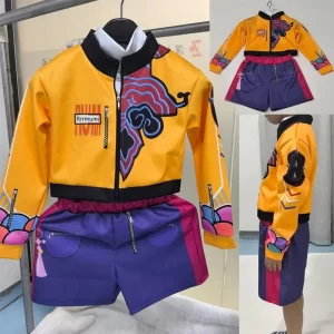 K-Pop Rumi Zoey Mira Demon Hunters Cosplay Costume for Girl Halloween Stage 3D Printed Pattern Role Play Clothes