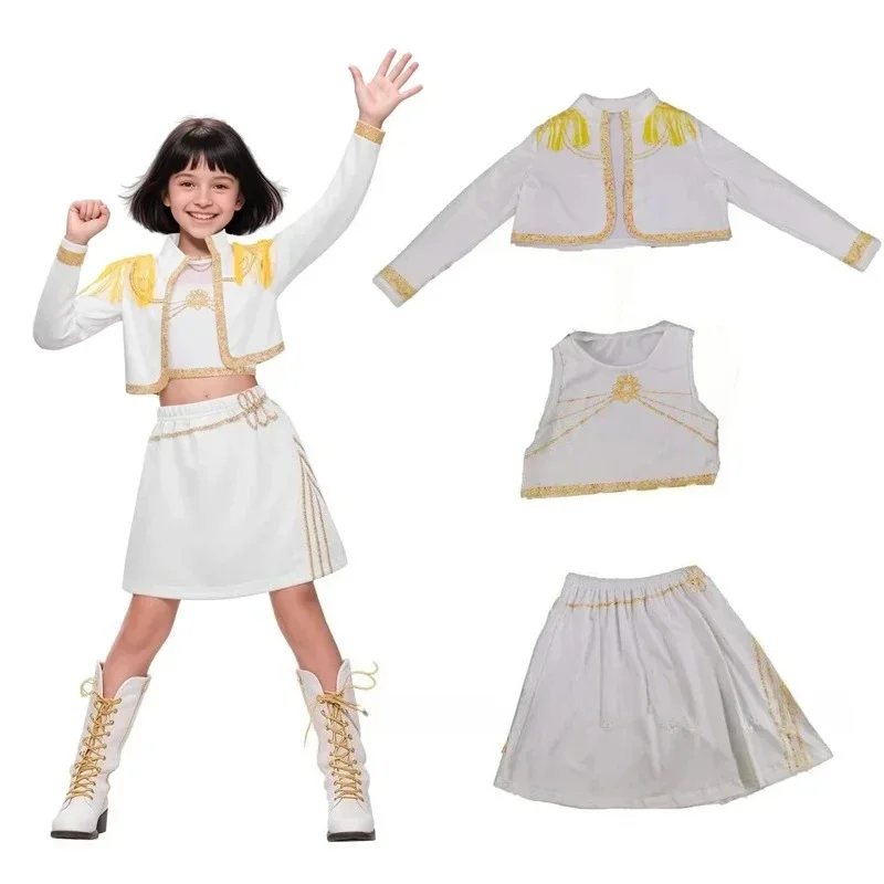 Kids Girls Kpop Demon Hunters Cosplay Costume Rumi Zoey Mira Uniform Suit for Halloween Performance Party Roleplay Outfits - Image 5